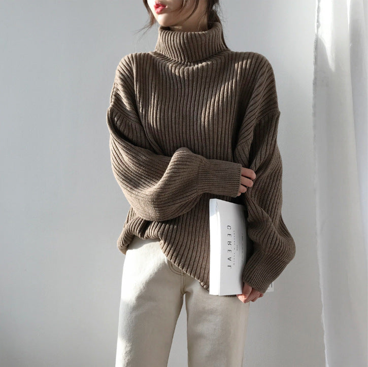 Nicole™ | Luxus-Pullover mit hohem Kragen und Puffärmeln