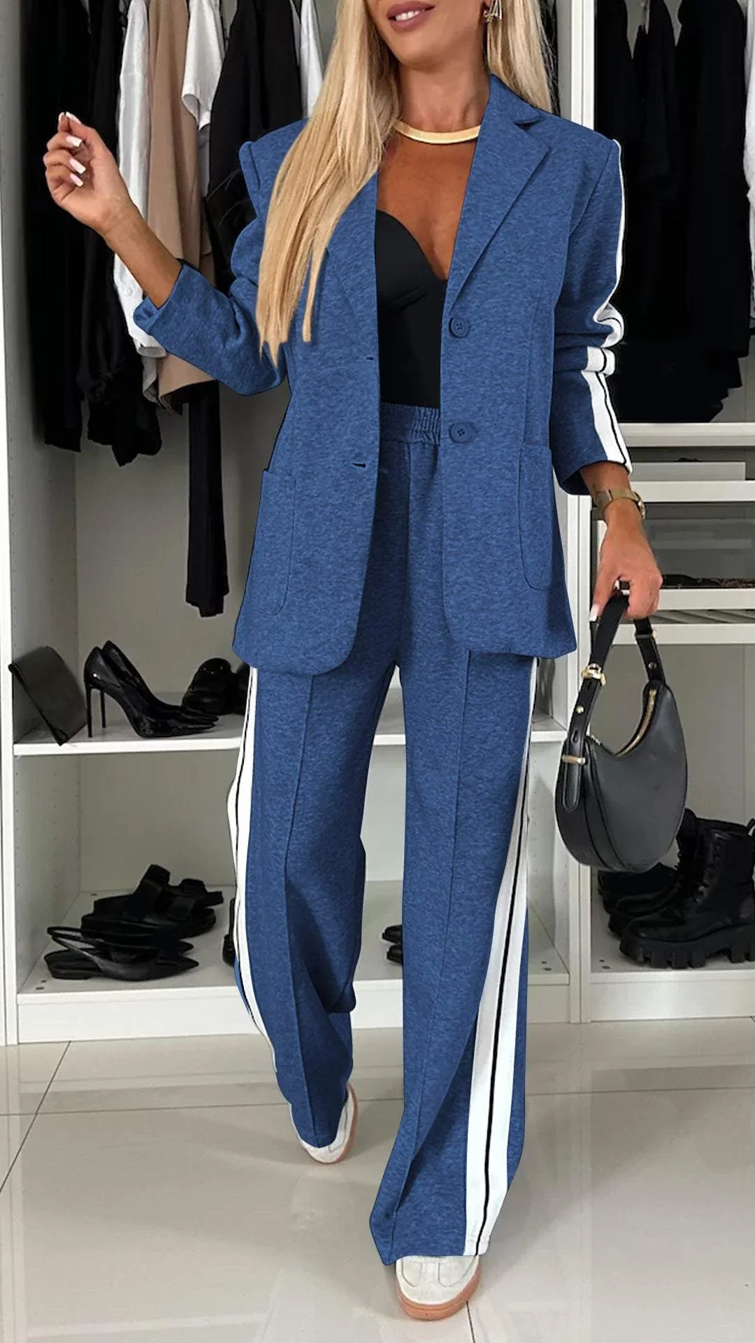 Anna™ | Zweiteiliges gestreiftes Fleece-Set