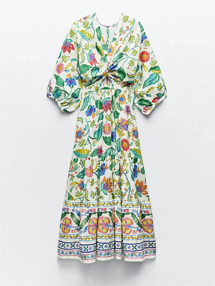 Bea™ | Maxi Sommerkleid mit Blumenmuster