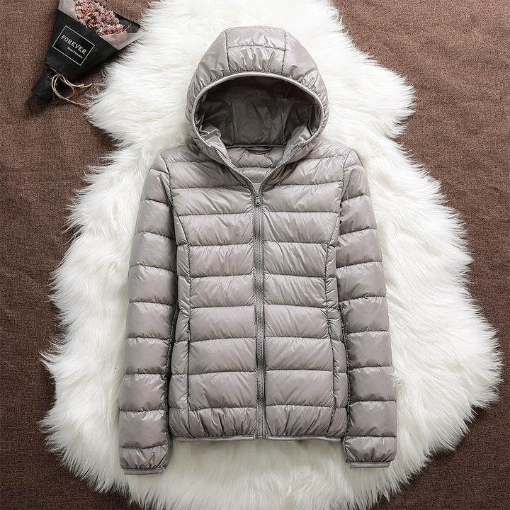 Roswitha® | Neue Winterjacke mit weißen Entenfedern
