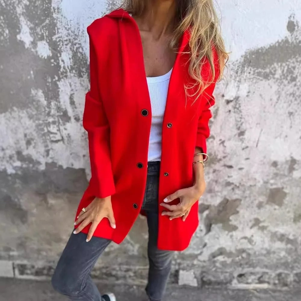 Petra® | Einreihige Freizeitjacke mit Kapuze