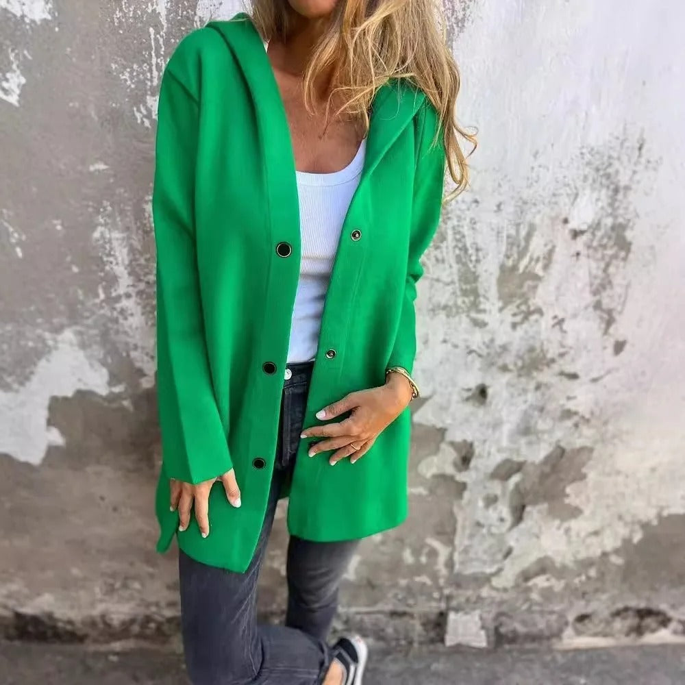 Petra® | Einreihige Freizeitjacke mit Kapuze