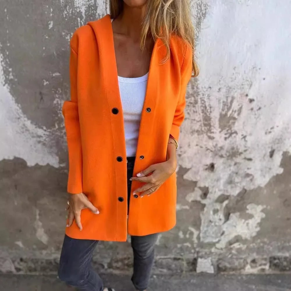 Petra® | Einreihige Freizeitjacke mit Kapuze