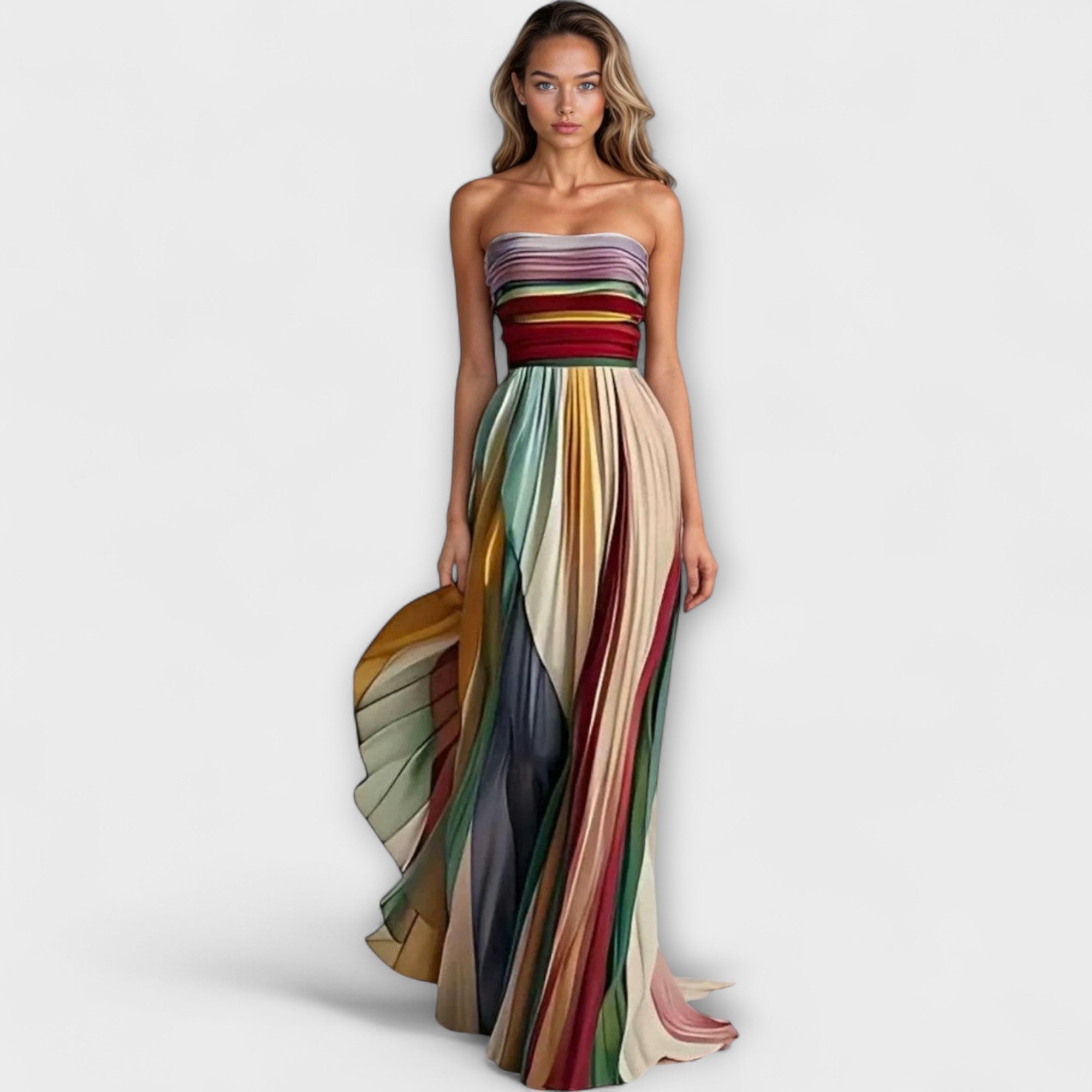 Flora™ | Ärmelloses Farbkleid