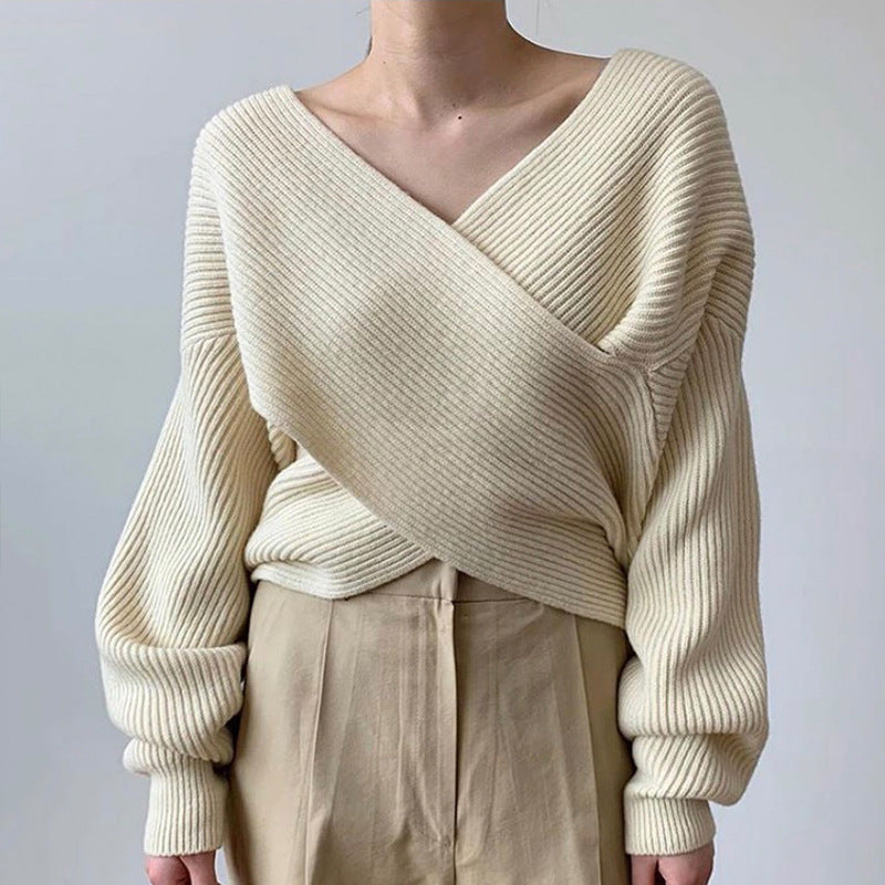 Noella™ | Chic überkreuzte Strickpullover