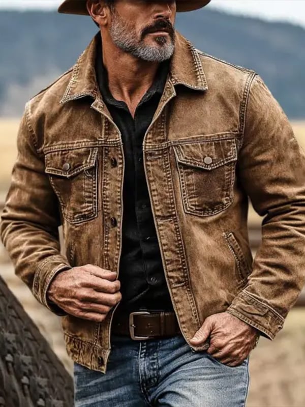 Oscar® | Herren Western Outdoor Vintage Multi-Taschen Jacke