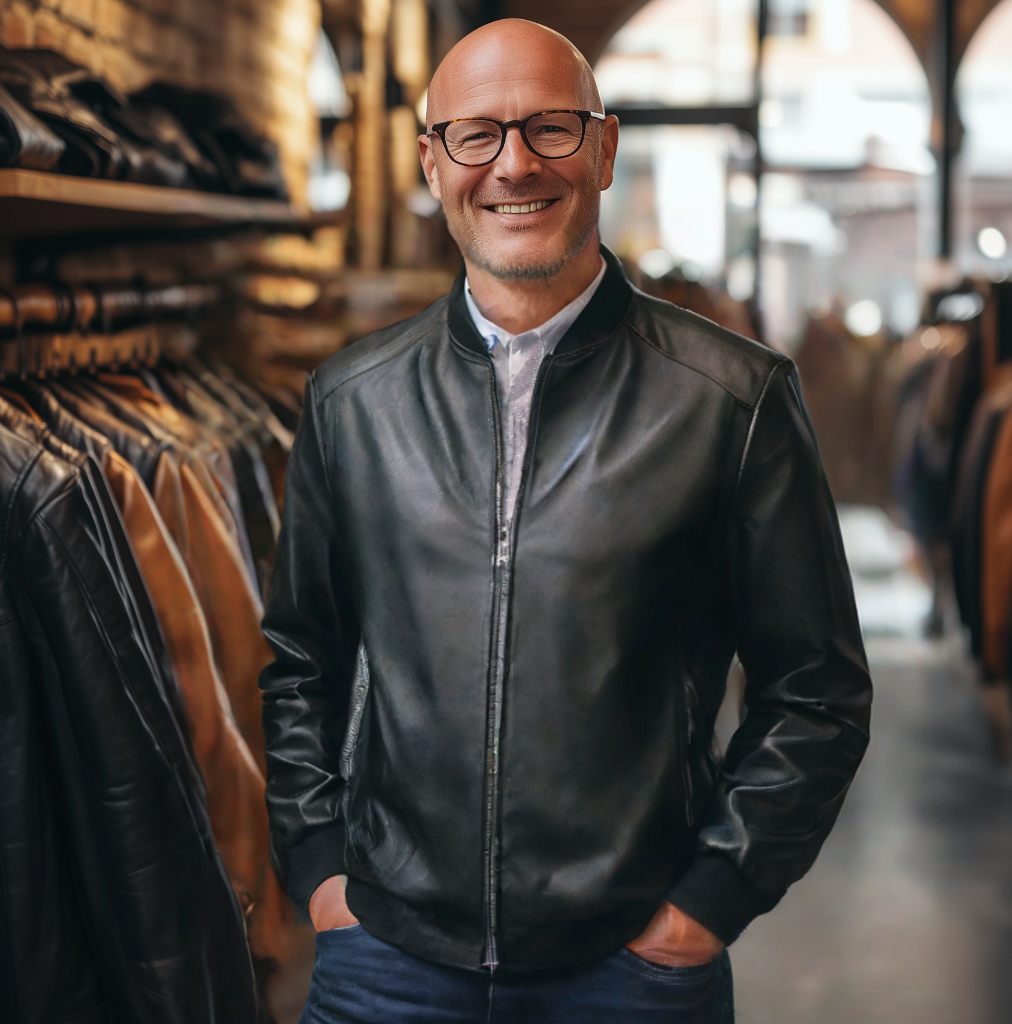 David® | Handgefertigte Lederjacke für Herren