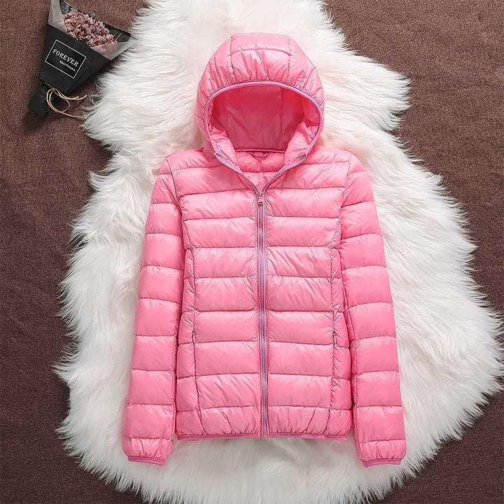 Roswitha® | Neue Winterjacke mit weißen Entenfedern