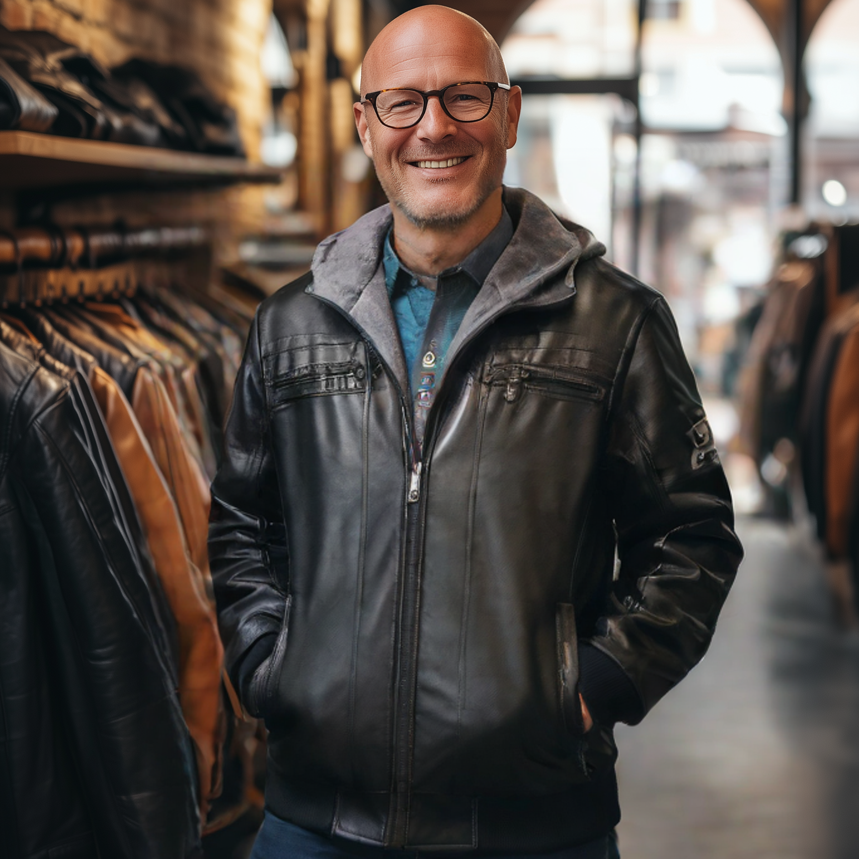 Manuel® | Handgefertigte Lederjacke für Herren