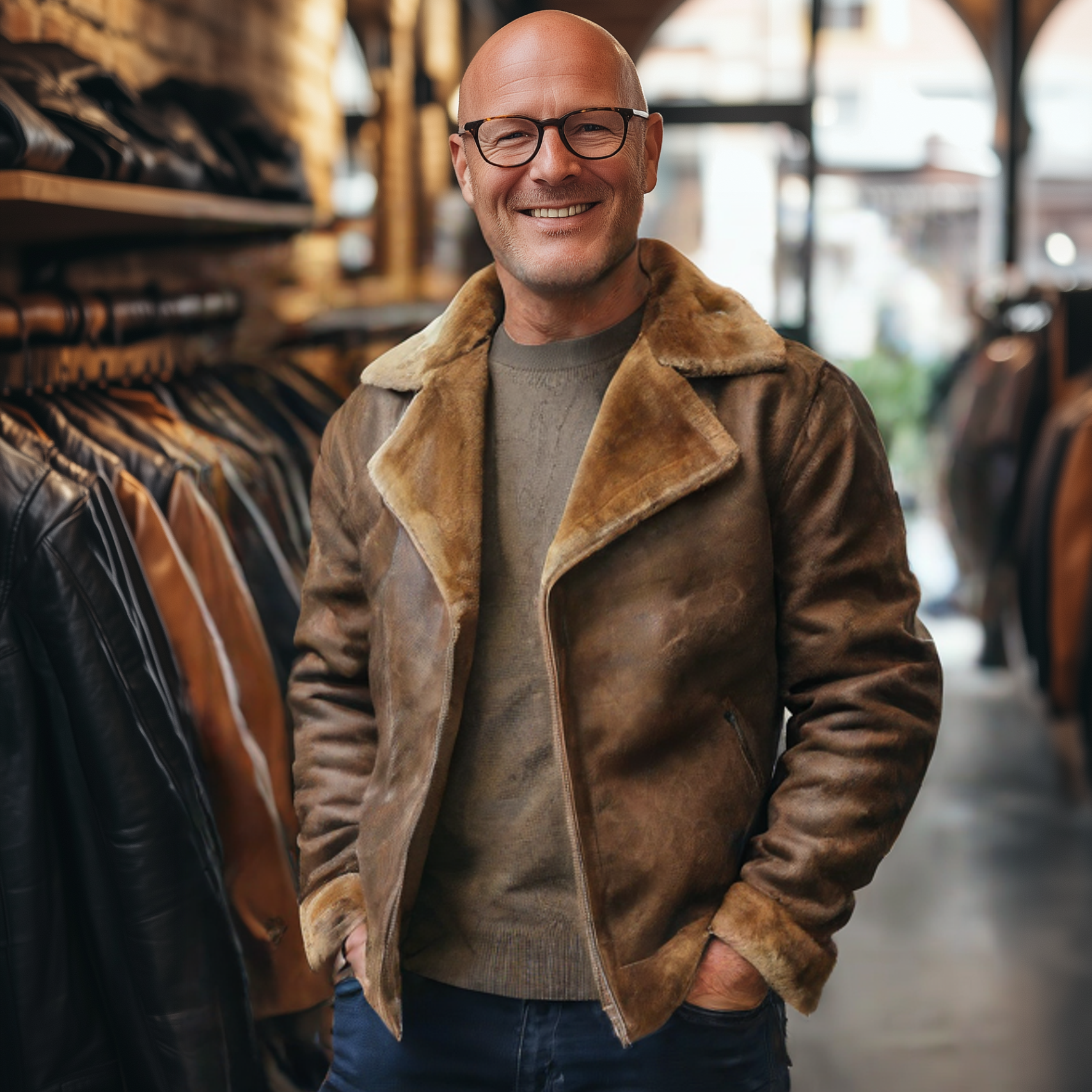 Stefan® | Handgefertigte Lederjacke für Herren
