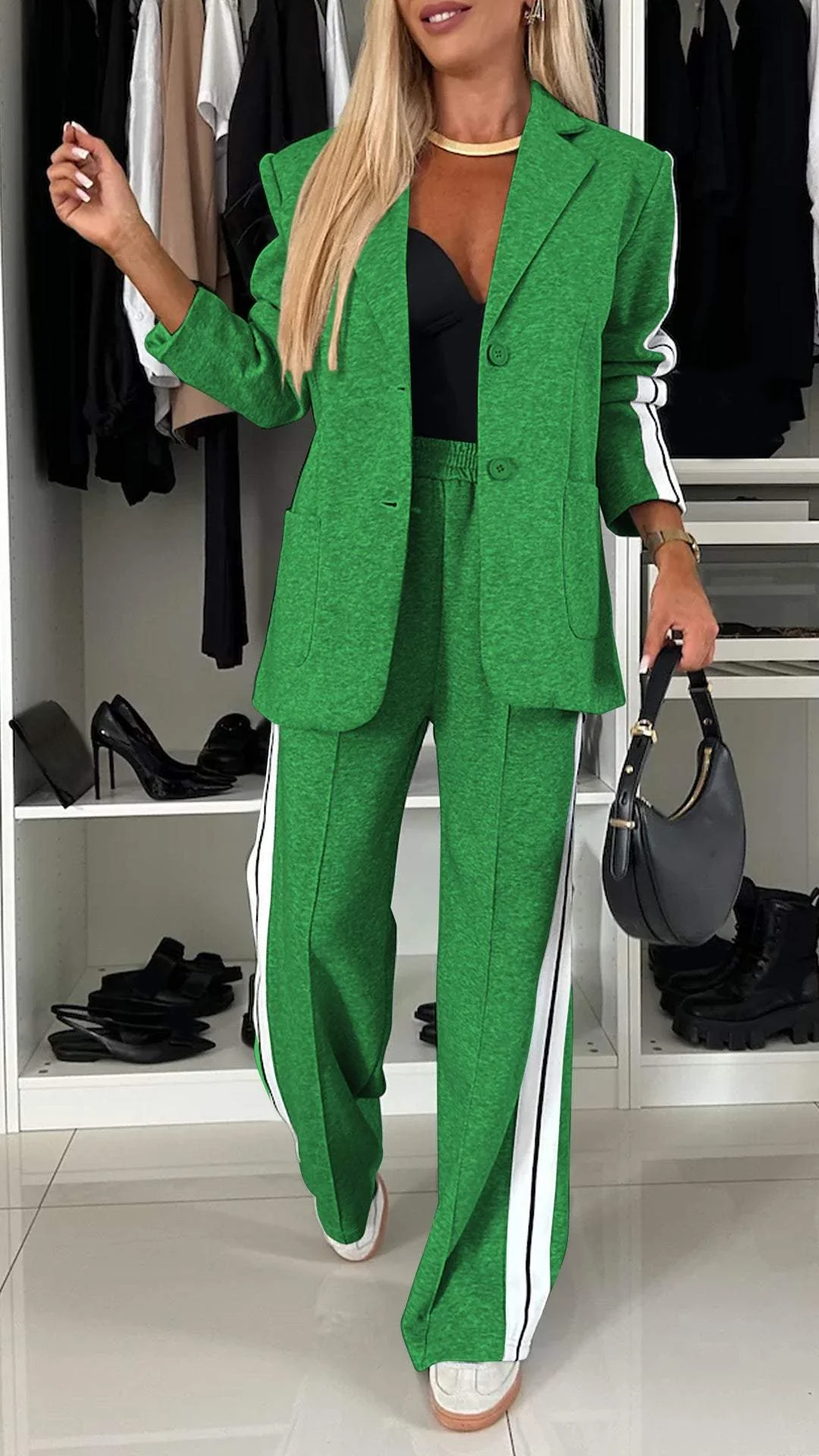Anna™ | Zweiteiliges gestreiftes Fleece-Set