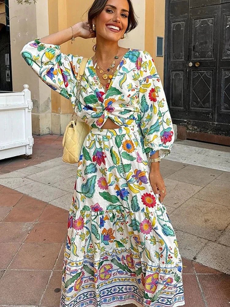 Bea™ | Maxi Sommerkleid mit Blumenmuster
