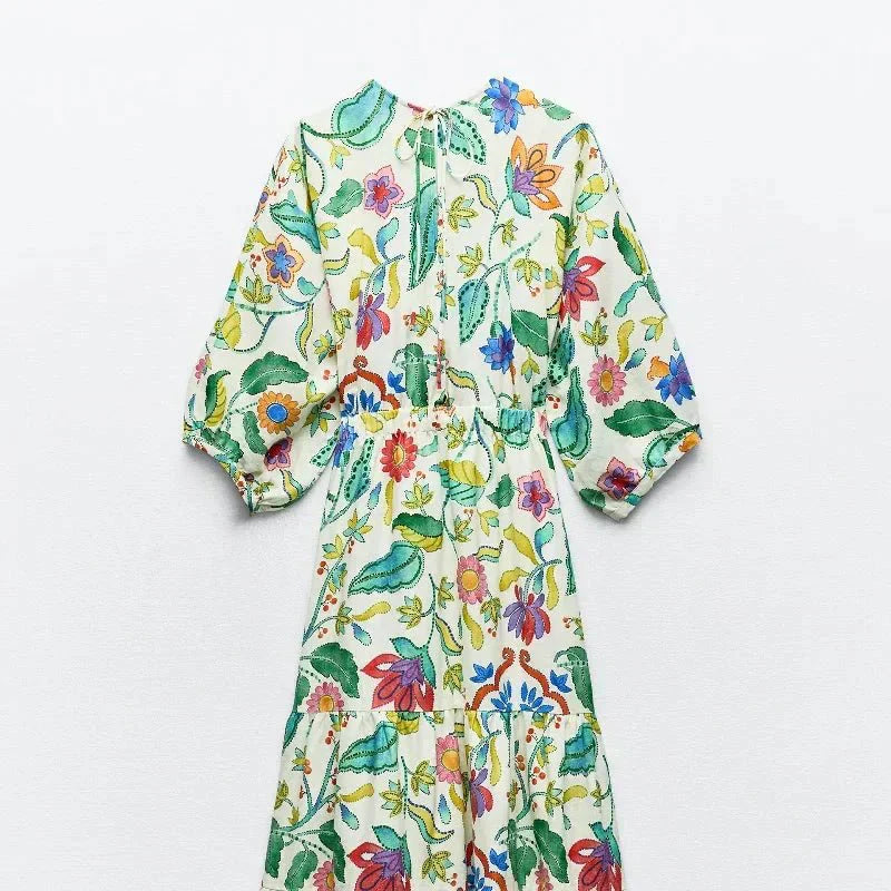 Bea™ | Maxi Sommerkleid mit Blumenmuster