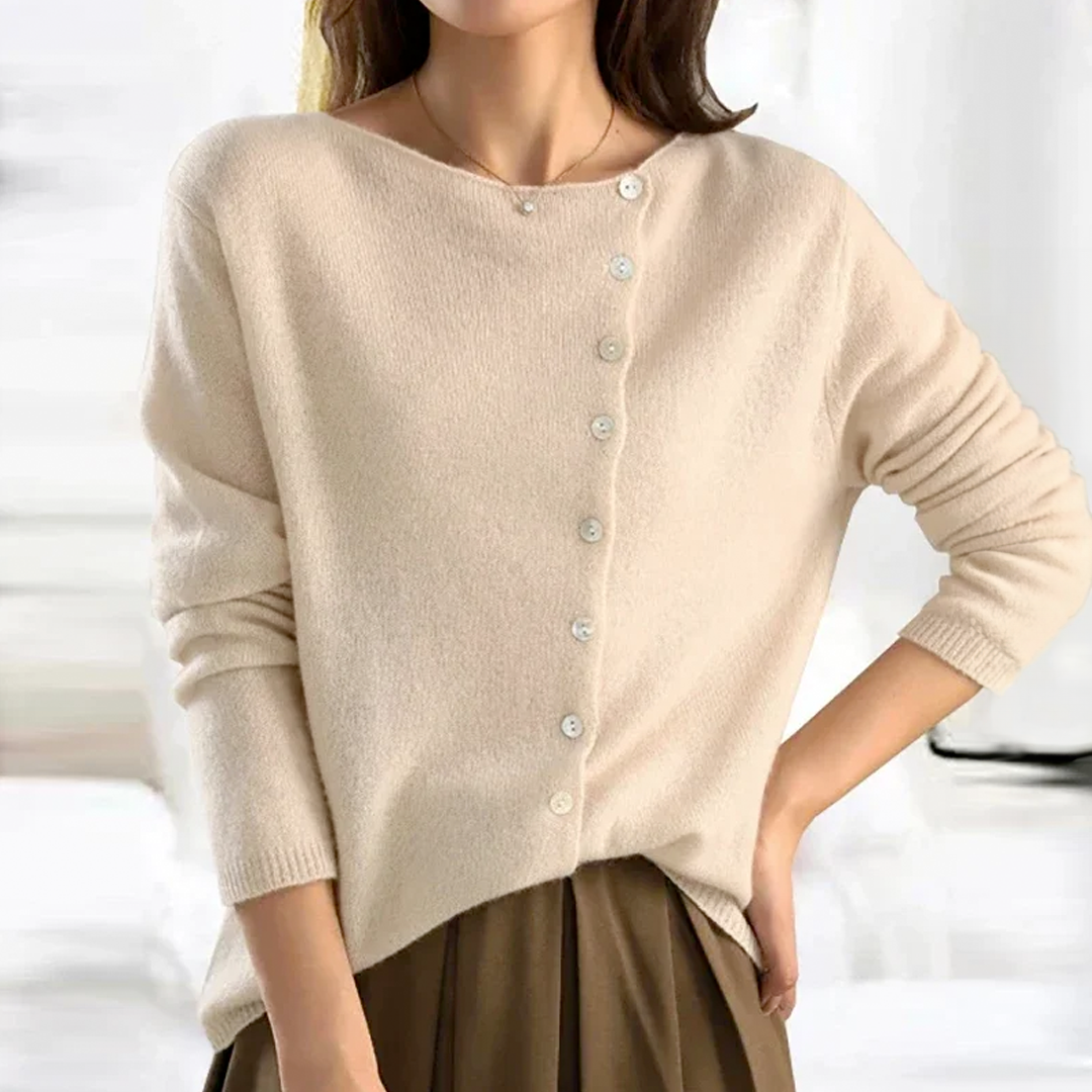 Nicky™ | Klassischer Strickcardigan mit Knöpfen