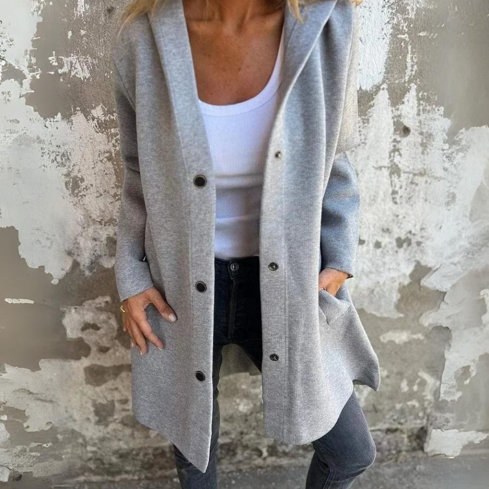 Petra® | Einreihige Freizeitjacke mit Kapuze