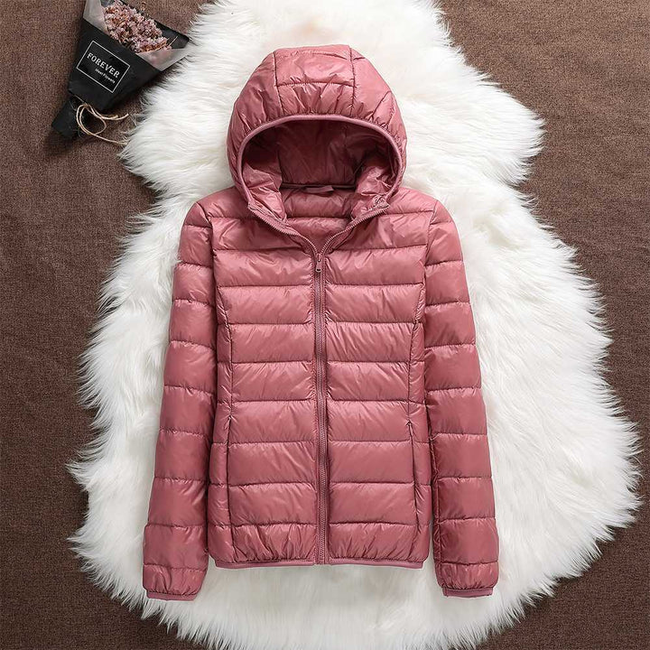 Roswitha® | Neue Winterjacke mit weißen Entenfedern