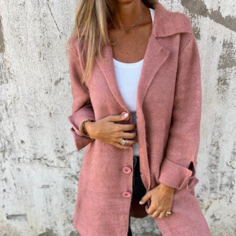 Eva® | CASUAL EINREIHIGE JACKE MIT KAPUZE