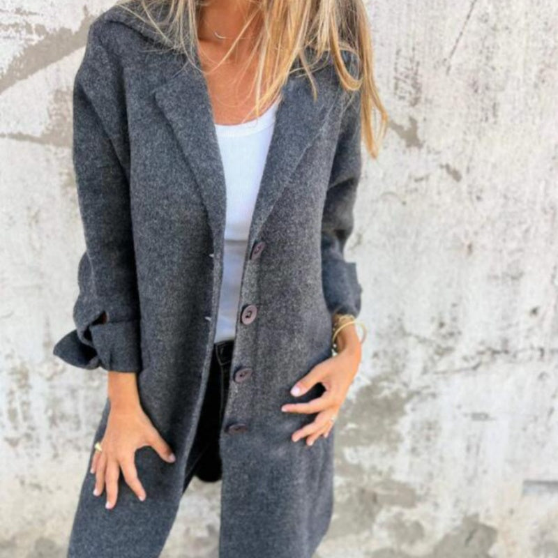 Eva® | CASUAL EINREIHIGE JACKE MIT KAPUZE