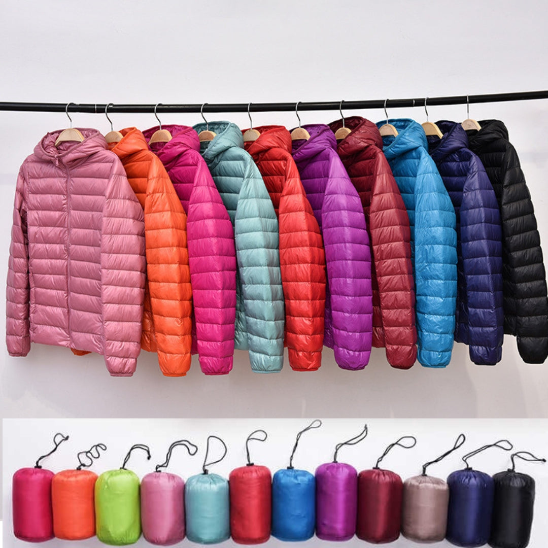 Roswitha® | Neue Winterjacke mit weißen Entenfedern